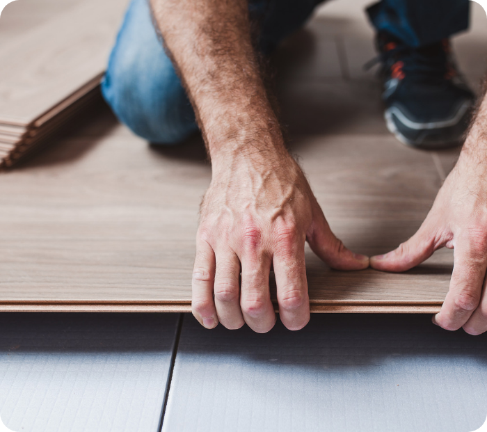 Vinyl flooring installed in a South Florida home for a modern and durable look.