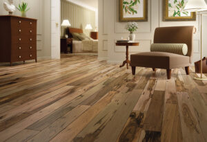 Stylish flooring baseboards in a South Florida home interior