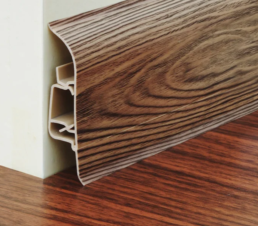 Professional molding installation complementing laminate and vinyl floors