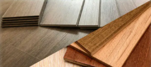 Laminate vs Vinyl Flooring comparison in modern home interiors showing textures and finishes