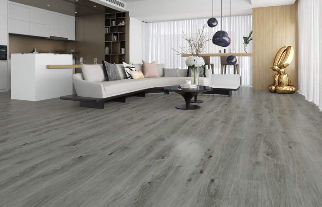 Modern SPC and WPC flooring showcasing durability, water resistance, and stylish textures
